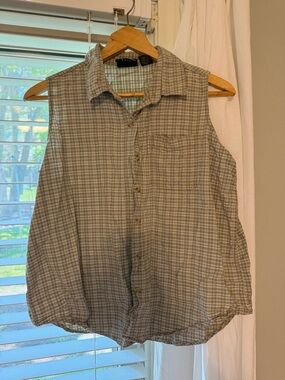 90s Y2K Rue 21 GALS cotton Large Plaid Sleeveless